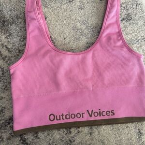 Outdoor Voices Pink Sports Bra